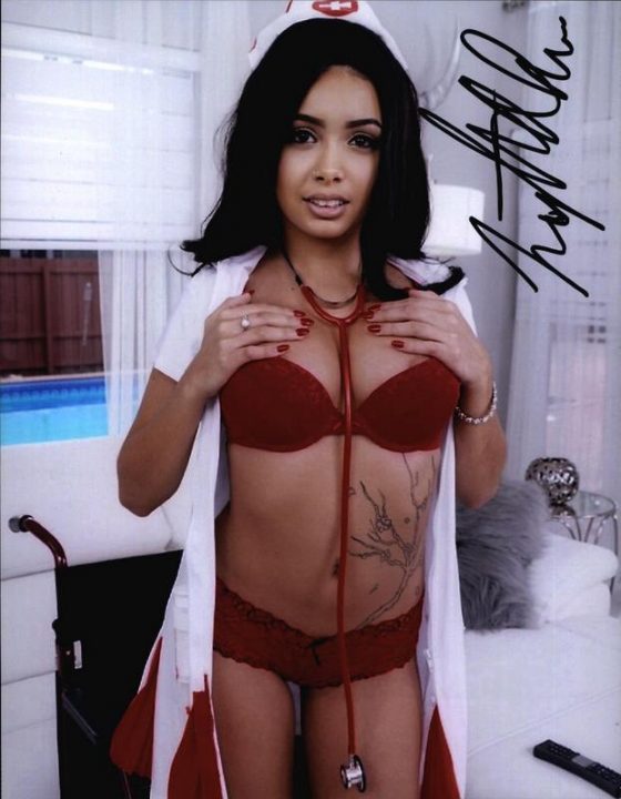 Aaliyah Hadid signed 8x10 poster