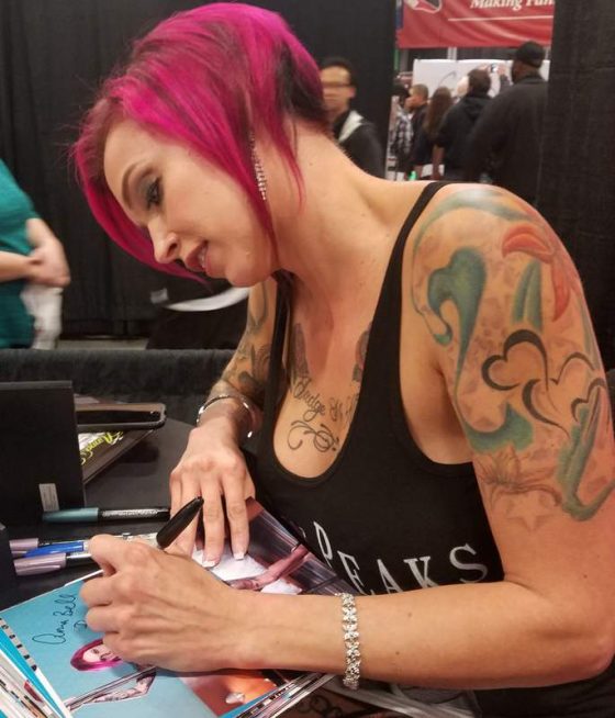 Anna Bell Peaks signing photos