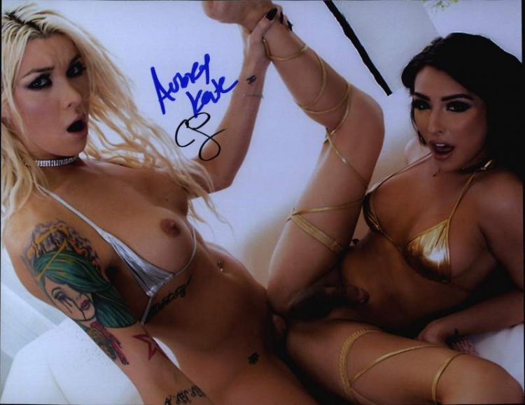 Trans Aubrey Kate & Chanel Santini signed 8x10 poster