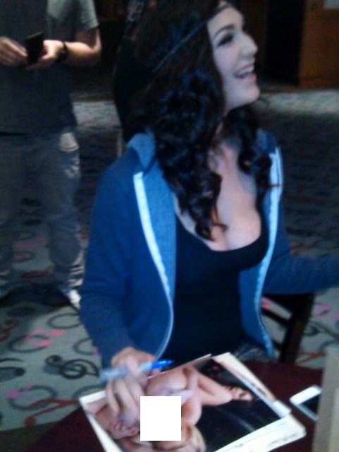 Holly Michaels signing photos