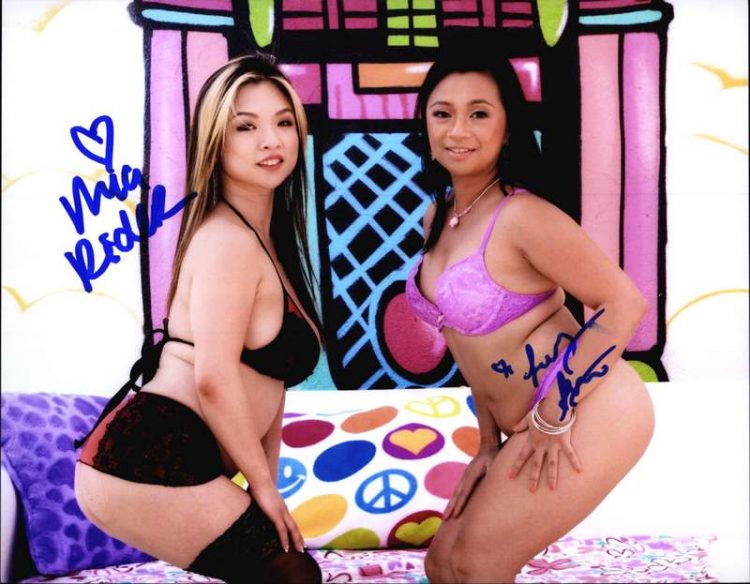 Porn Mia Rider & Lucky Starr signed 8x10 poster
