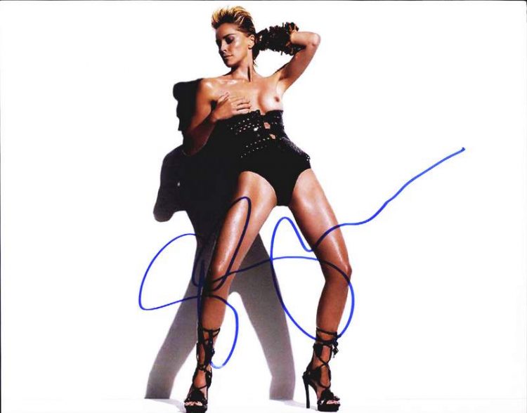 Sharon Stone signed 8x10 poster