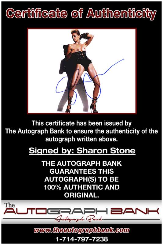 Sharon Stone signing photos