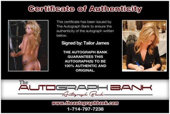 Tailor James signing photos