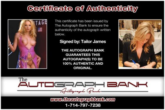 Tailor James signing photos