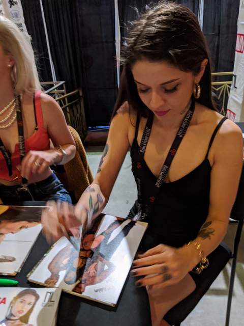 Vanessa Vega signing photos