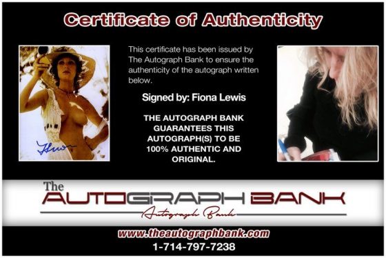 Fiona Lewis signing photos