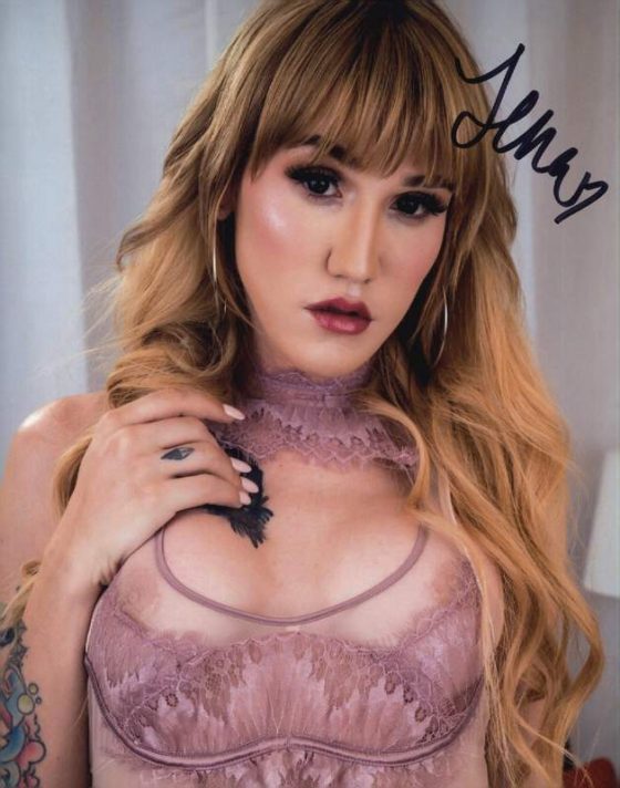 Trans Lena Kelly signed 8x10 poster