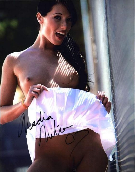 Nadia Nitro signed 8x10 poster