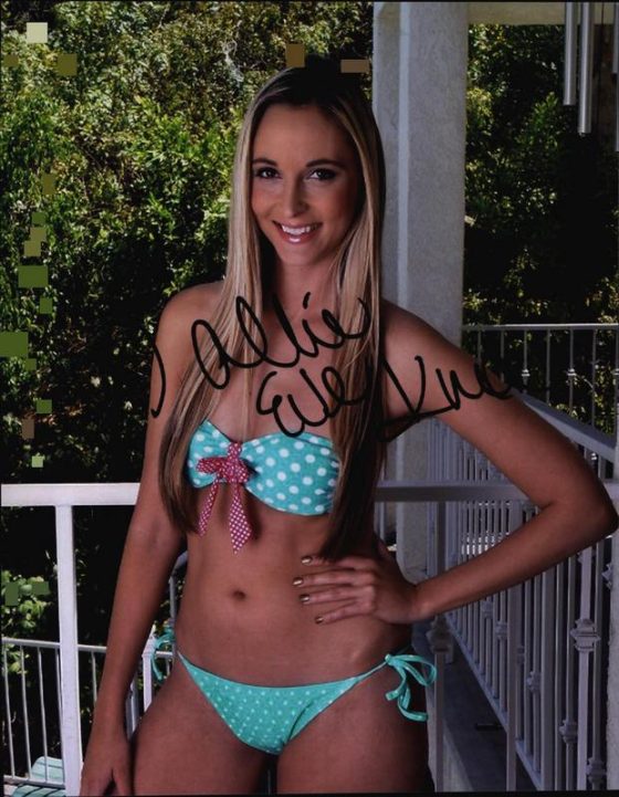 Allie Eve Knox signed 8x10 poster
