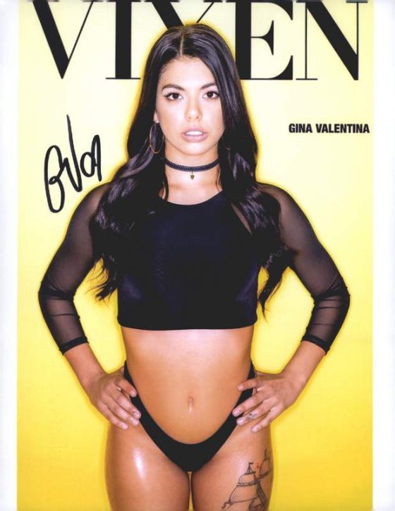 Gina Valentina signed 8x10 poster