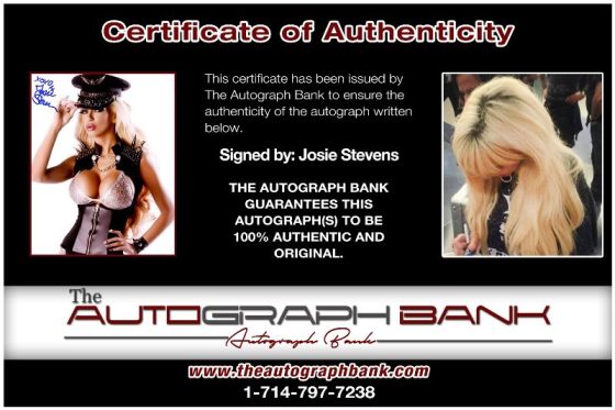 Josie Stevens signing photos