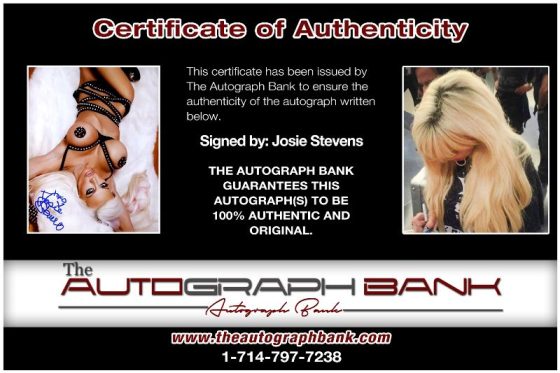 Josie Stevens signing photos