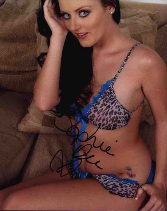 Sophie Dee signed 8x10 poster