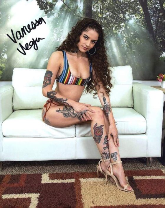 Vanessa Vega signed 8x10 poster