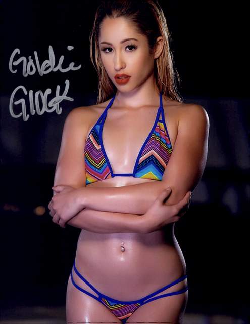Goldie Glock signed 8x10 poster